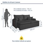 Sofá Retrátil 2 Lugares 220 Cm Chicago  Cinza