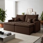 Sofá Retrátil 2 Lugares 220 Cm Chicago  Marrom