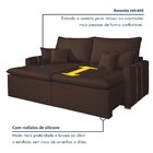 Sofá Retrátil 2 Lugares 220 Cm Chicago  Marrom
