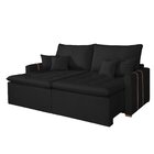 Sofá Retrátil 2 Lugares 220 Cm Chicago  Preto