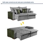 Sofá Retrátil 2 Lugares 220cm Siena Linho  Cinza/verde