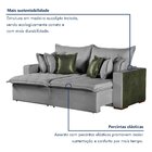 Sofá Retrátil 2 Lugares 220cm Siena Linho  Cinza/verde