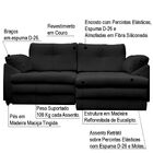 Sofá Retrátil 2 Lugares Bipartido Sala De Estar Piece 175cm C