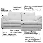 Sofá Retrátil 2 Lugares Bipartido Sala De Estar Piece 175cm C