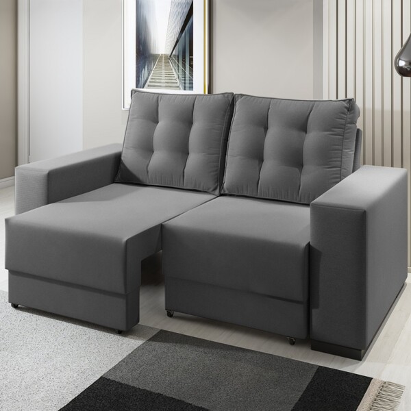 Sofá Retrátil 2 Lugares Estofado Magic Brisk - Vian