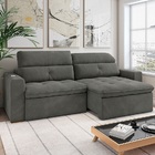 Sofá Retrátil 2 Lugares Minneapolis 2 3m Em Veludo Luxor Graf