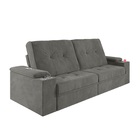 Sofá Retrátil 2 Lugares Vermont Com Usb E Porta-copos 2 5m Em