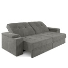 Sofá Retrátil 2 Lugares Vermont Com Usb E Porta-copos 2 5m Em
