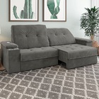 Sofá Retrátil 2 Lugares Vermont Com Usb E Porta-copos 2 5m Em