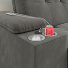 Sofá Retrátil 2 Lugares Vermont Com Usb E Porta-copos 2 5m Em