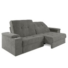 Sofá Retrátil 2 Lugares Vermont Com Usb E Porta-copos 2 5m Em