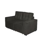 Sofá Retrátil 3 Lugares 1,70 M Cinza Bruna Estofados