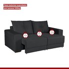Sofá Retrátil 3 Lugares 190cm Espanha K06  Cinza