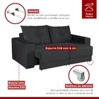 Sofá Retrátil 3 Lugares 190cm Espanha K06  Cinza