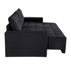 Sofá Retrátil 3 Lugares 200cm Astris  Preto