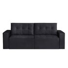 Sofá Retrátil 3 Lugares 200cm Astris  Preto