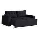 Sofá Retrátil 3 Lugares 200cm Astris  Preto