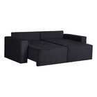 Sofá Retrátil 3 Lugares 200cm Astris  Preto