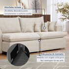 Sofá Retrátil 3 Lugares 200cm Em Linho Cru Barcelona Celflex