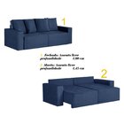 Sofá Retrátil 3 Lugares 200cm Nyc  Azul Marinho