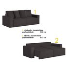 Sofá Retrátil 3 Lugares 200cm Nyc  Marrom