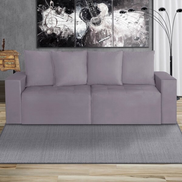 Sofá Retrátil 3 Lugares 200cm Nyc  Rosê