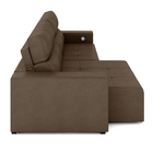 Sofá Retrátil 3 Lugares 204cm 2 Módulos Nero Com Usb Couro Ca