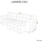 Sofá Retrátil 3 Lugares 210cm Lumiere Espresso Móveis Marrom