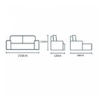 Sofá Retrátil 3 Lugares 210cm Montreal  Rosê