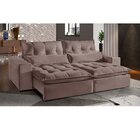 Sofá Retrátil 3 Lugares 210cm Montreal  Rosê