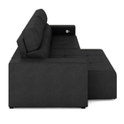 Sofá Retrátil 3 Lugares 224cm 2 Módulos Nero Com Usb Couro Pr