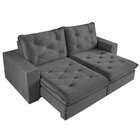 Sofá Retrátil 3 Lugares 230cm Solar  Cinza