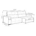 Sofá Retrátil 3 Lugares 244cm 2 Módulos Nero Com Usb Couro Ca