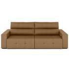 Sofá Retrátil 3 Lugares 244cm 2 Módulos Nero Com Usb Couro Ca