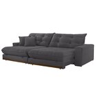 Sofá Retrátil 3 Lugares 250cm Linho Belize Grafite
