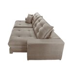 Sofá Retrátil 3 Lugares 250cm Linho Belize Marrom