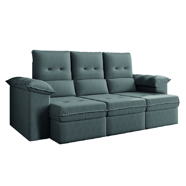 Sofá Retrátil 3 Lugares 2m Veludo Paris Selmer