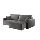 Sofá Retrátil 3 Lugares Alpha Linho Cinza