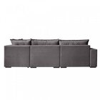 Sofá Retrátil 3 Lugares Com Chaise 296cm Presidente  Cinza