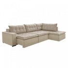 Sofá Retrátil 3 Lugares Com Chaise 316cm Presidente  Marfim