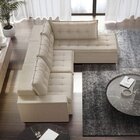 Sofá Retrátil 3 Lugares Com Chaise 316cm Presidente  Marfim