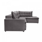 Sofá Retrátil 3 Lugares Com Chaise 366cm Presidente  Cinza