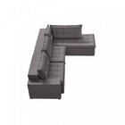 Sofá Retrátil 3 Lugares Com Chaise 366cm Presidente  Cinza