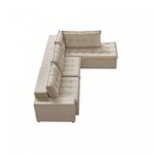 Sofá Retrátil 3 Lugares Com Chaise 366cm Presidente  Marfim