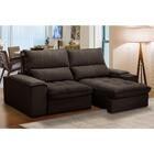 Sofá Retrátil 3 Lugares Com Porta Copo 210cm Andes F05 Veludo