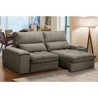 Sofá Retrátil 3 Lugares Com Porta Copo 230cm Andes F05 Veludo