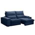 Sofá Retrátil 3 Lugares Com Porta Copo 230cm Andes F05 Veludo