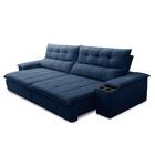 Sofá Retrátil 3 Lugares Com Porta Copo 230cm Malta F05 Veludo