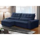 Sofá Retrátil 3 Lugares Com Porta Copo 230cm Malta F05 Veludo