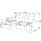 Sofá Retrátil 3 Lugares Com Porta Copo 230cm Malta F05 Veludo